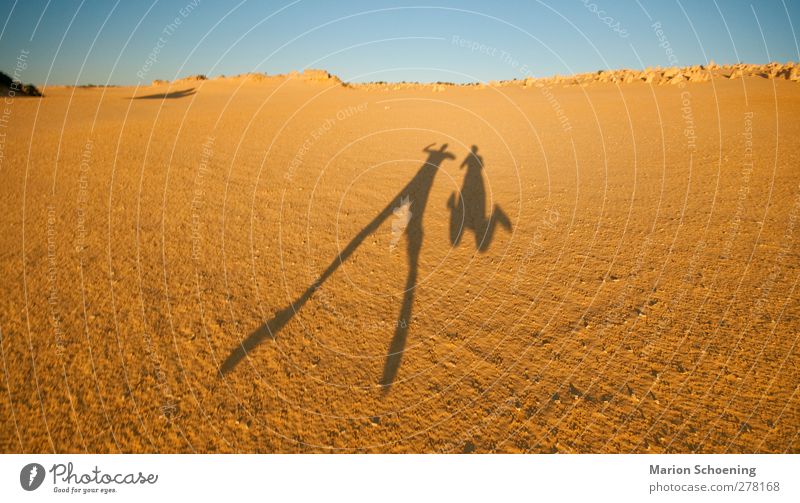 Euphoria on foreign planets Joy Human being Body 2 Summer Desert Jump Athletic Enthusiasm Movement Happy Team Australia pinacles Colour photo Exterior shot