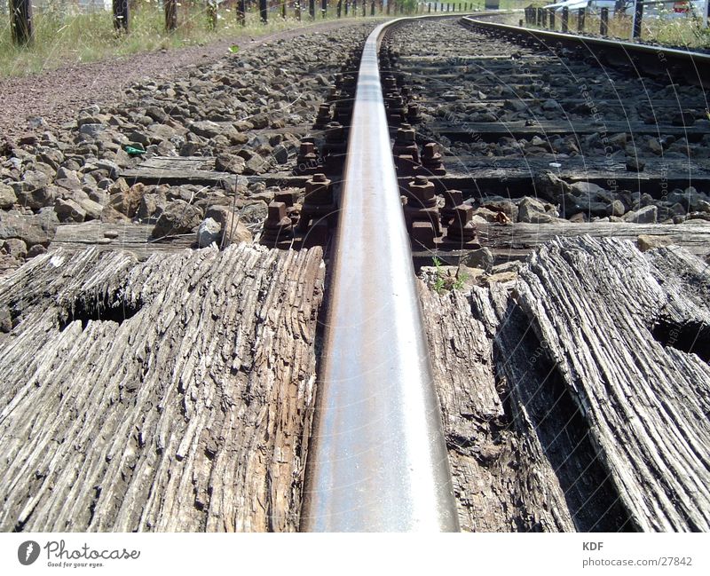level crossing Railroad crossing Wood Railroad tracks Physics Light Transport rail threshold Stone KDF Graffiti Warmth