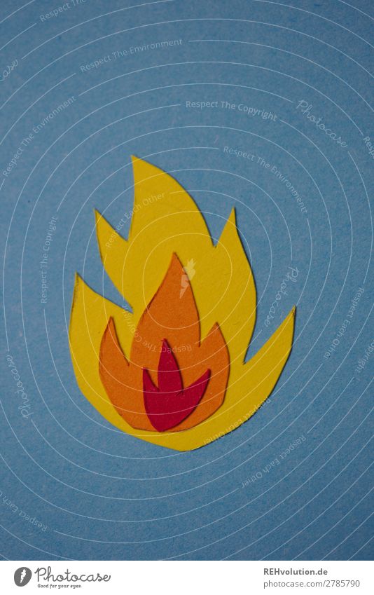 fiery Fire Symbols and metaphors Paper Home-made Flame Sign background Warmth Hot Blaze Burn peril Threat Illustration Passion Graph Neutral Background