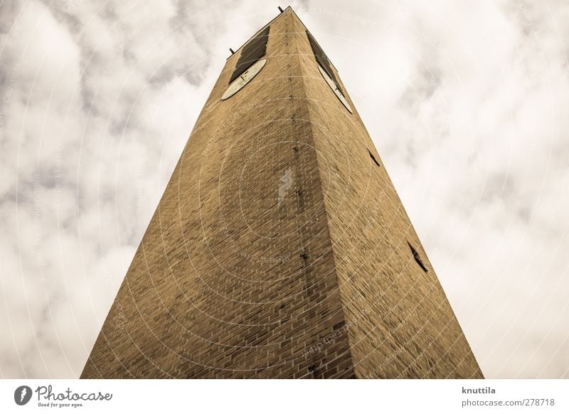 Powerful Church Tower Hunting Blind Manmade structures Building Architecture Wall (barrier) Wall (building) Facade Threat Brown Yellow Gold Red Black White