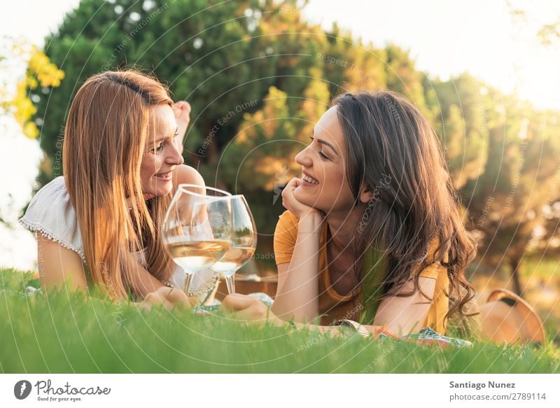 Beautiful women drinking wine in the park. Woman Picnic Friendship Youth (Young adults) Park Happy Wine Glass Drinking Guitar Guitarist Summer Human being Joy