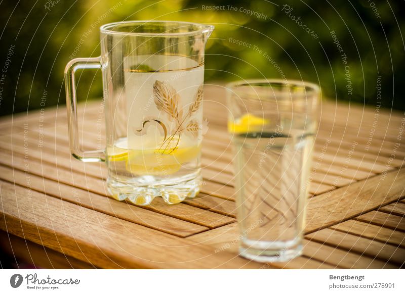 Refreshment? Beverage Cold drink Glass pitcher Elegant Glittering Colour photo Exterior shot Deserted Day Shallow depth of field