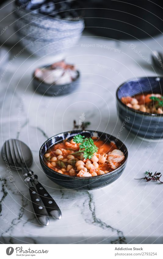 Cooked vegetables of stew on a bowl Spoon Soup Close-up Cup soup bowl Preparation Ingredients Stock To feed spoons Food Nutrition potage soup bowls Fresh Garlic