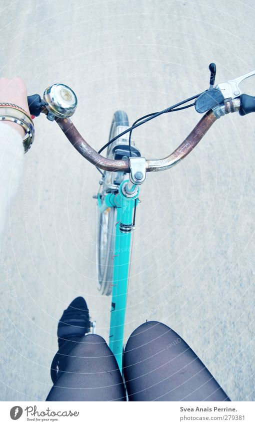 bicycle day! Feminine Young woman Youth (Young adults) Legs Feet 1 Human being Gravel path Street Vehicle Bicycle Fashion Tights Leggings Accessory Jewellery