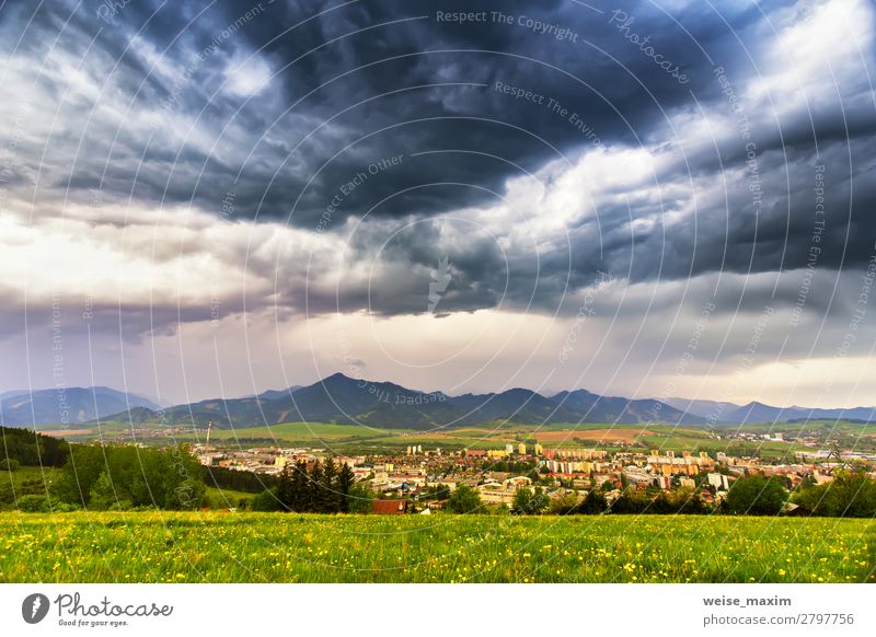 Spring storm in mountains. Overcast dramatic sky Vacation & Travel Tourism Trip Adventure Far-off places Freedom Expedition Summer Mountain Hiking