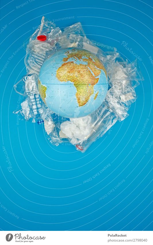 #A# PlasticWorld Art Work of art Esthetic Earth Universe World heritage Map of the World Around-the-world trip Global Statue Plastic bag Plastic world