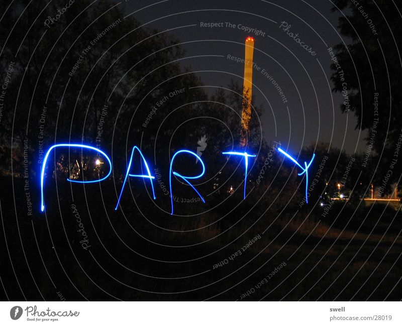party Night Light Long exposure Letters (alphabet) Party Feasts & Celebrations