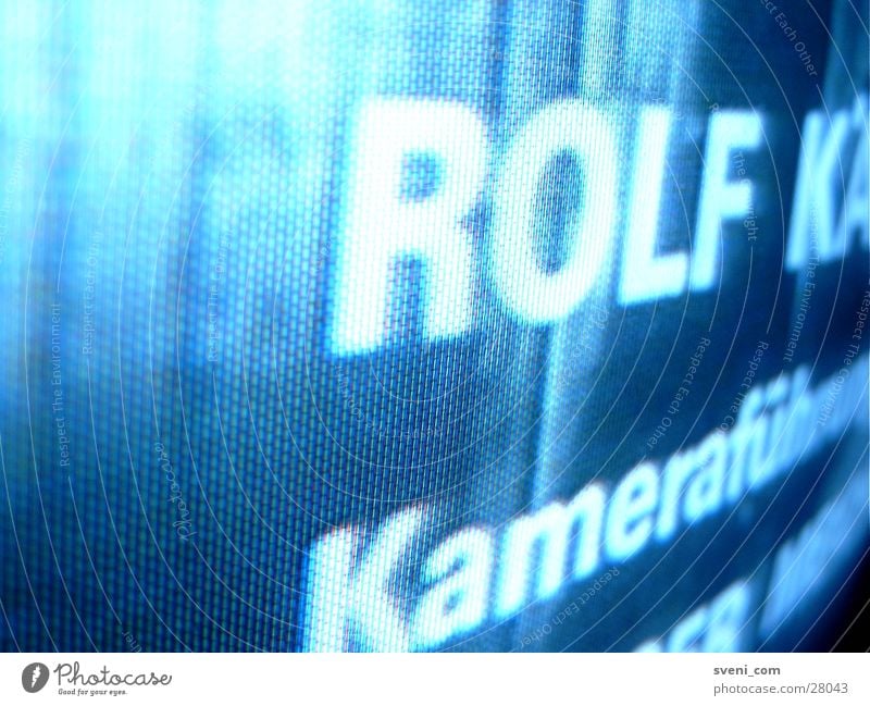 credits End credits Close-up RGB Pixel Television Rolf camera work