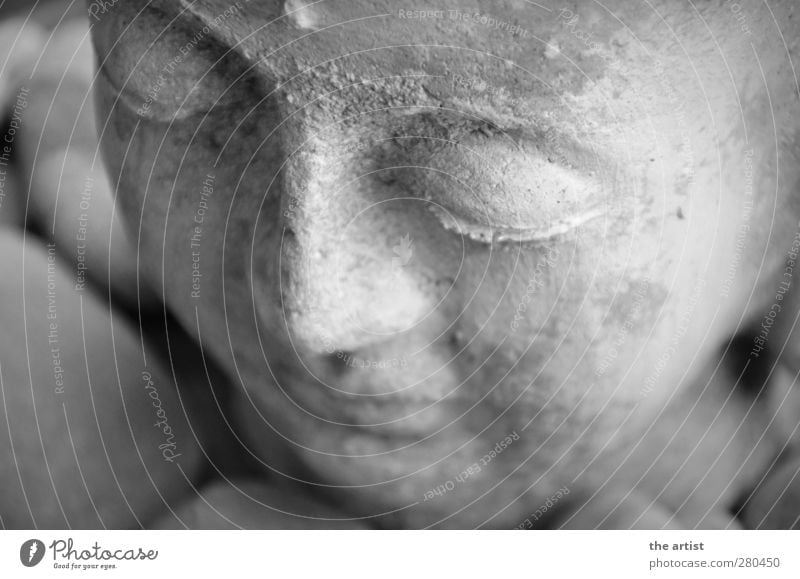 Buddha Sculpture Stone Think Relaxation Firm Happy Gray Contentment Acceptance Safety Attentive Peace Art Calm Buddhism Statue of Buddha Black & white photo