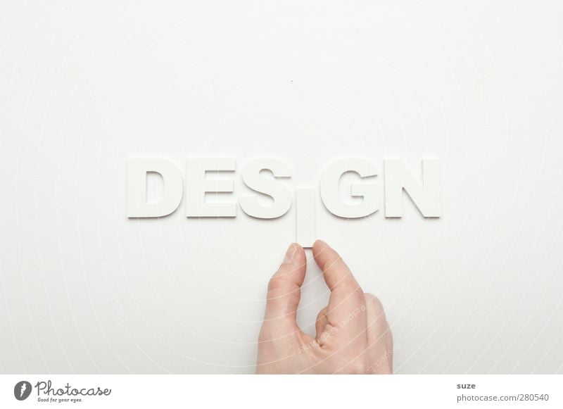 iDesgn Style Design Advertising Industry Hand Fingers Characters Esthetic Simple Bright Clean White Idea Inspiration Creativity Letters (alphabet) Word Clarity