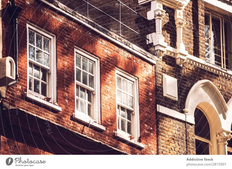 Brick flat boxes in London. Horizontal outdoors shot House (Residential Structure) Window Architecture front Building Red Flat Wall (building) City Town