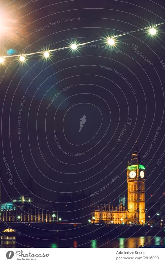 Conceptual shot of an Elizabeth's tower in London with long expo Big Ben Long exposure Night Mountain big Exposure Parliament Clock England Great Britain Tower