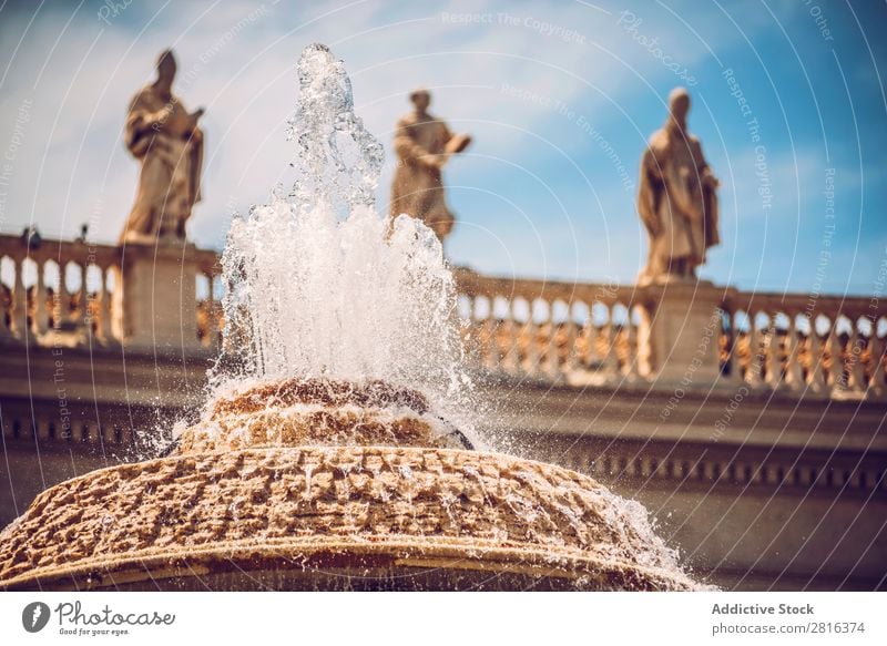 Detail of fountain on the Saint Peter Square (Piazza San Pietro), in Vatican, Rome, Italy. Places Italian Cathedral gian Bowl Vacation & Travel Vantage point