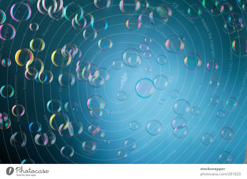 Bubbles Soap Air bubble Soap bubble mid-air Flying Transparent Translucent Deserted Multiple Many Object photography shiny Ball lightweight Fragile Sphere Blue