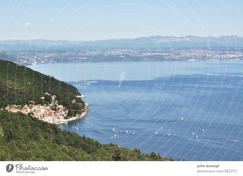 Moscenicka Draga Vacation & Travel Summer vacation Ocean Aquatics Sailing Environment Landscape Hill Waves Coast Bay Rijeka Croatia Istria Fishing village