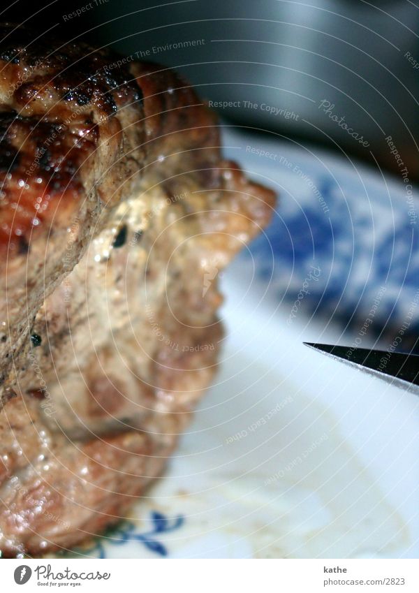 roast pork Swine Plate Fork Nutrition Cooking
