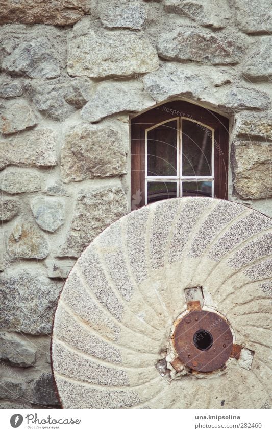 some mills grind slowly Manmade structures Mill Wall (barrier) Wall (building) Facade Window Round Stone wall Millstone Mince Flour Historic Colour photo
