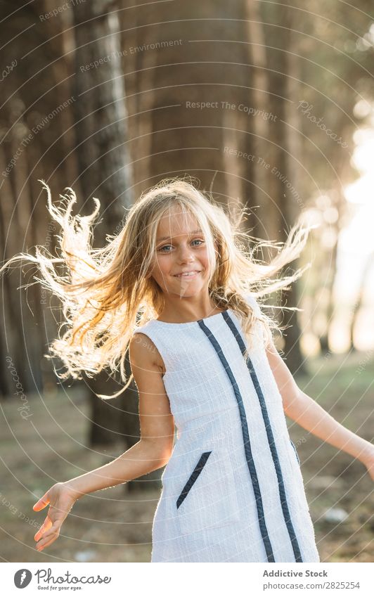 Lovely child in sunlight Girl Portrait photograph Posture Innocent Summer Expression Nature Purity Style hands crossed Child Delightful Fresh Sun Recklessness