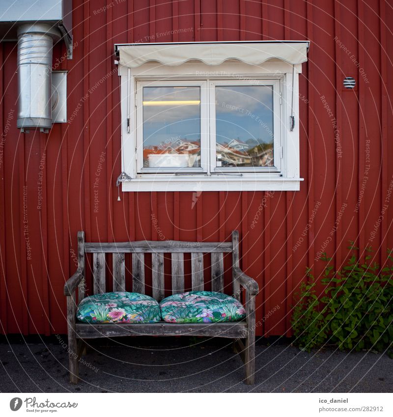 Swedish Red Vacation & Travel Living or residing House (Residential Structure) Sweden Village Fishing village Small Town Deserted Hut Window Relaxation Sit