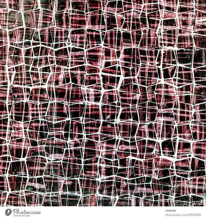 cross-linked Elegant Style Design Wall (barrier) Wall (building) Concrete Line Dark Uniqueness Crazy Red Black White Chaos Complex Surrealism Irritation