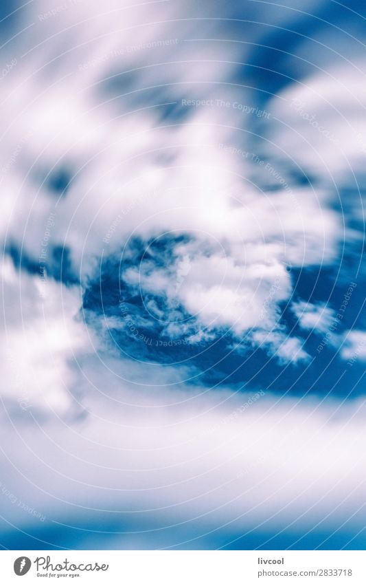 defocused clouds over blue sky Happy Nature Landscape Sky Clouds Spring Climate Weather Flock To enjoy Authentic Fantastic Curiosity Cute Blue White Emotions