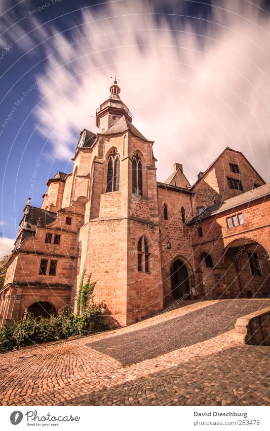 Marburg Castle Vacation & Travel Tourism Sightseeing Sky Clouds Spring Summer Autumn Beautiful weather Old town Palace Tower Manmade structures Building