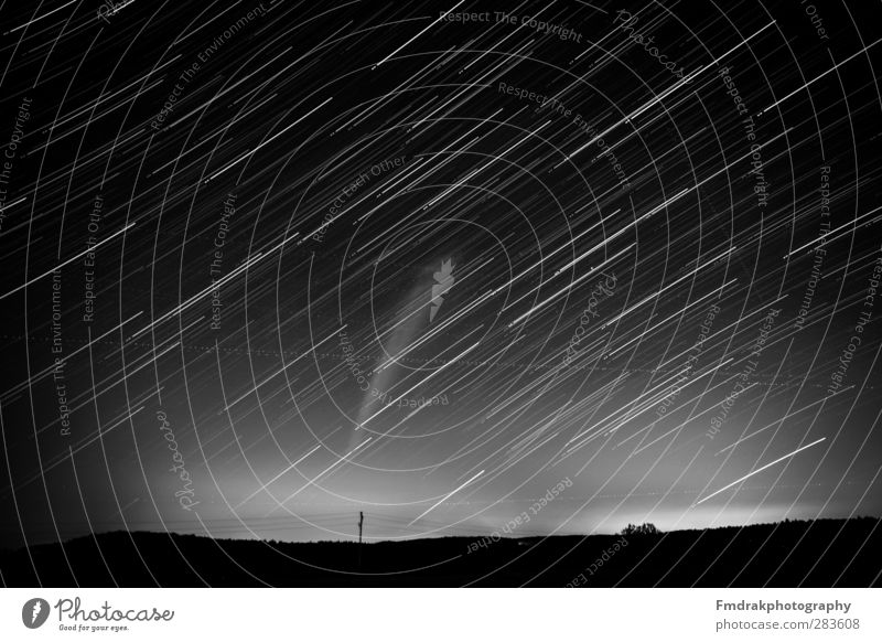 50 Minutes of Startrails Environment Nature Landscape Sky Cloudless sky Night sky Stars Horizon Weather Observe Glittering Illuminate Looking Astrophotography