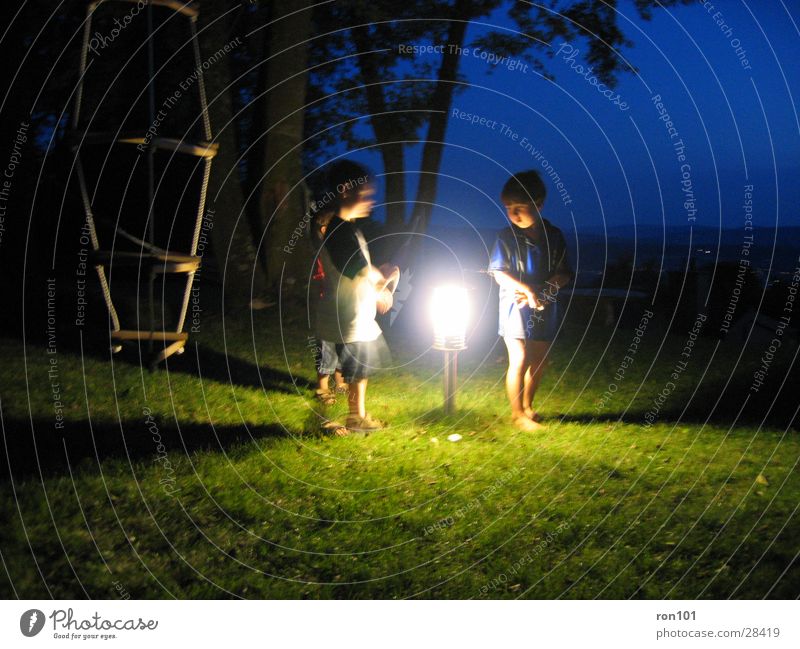 hobgoblins Child Boy (child) Light Lantern Playing Night Group elfish