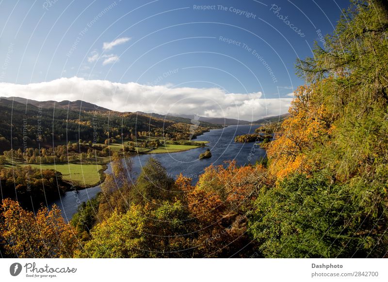 The Queens View Pitlochry Perthshire Scotland Island Waves Nature Landscape Water Clouds Autumn Tree Leaf Forest Hill Lake Blue Green White Loch Tummel glencoe