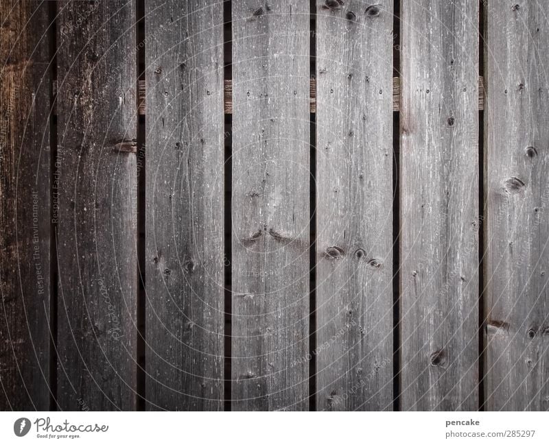 happy who forgets Wall (barrier) Wall (building) Wood Gloomy Forget Happy Luckily Gray Wooden wall Empty Old Derelict Wooden hut Subdued colour Exterior shot