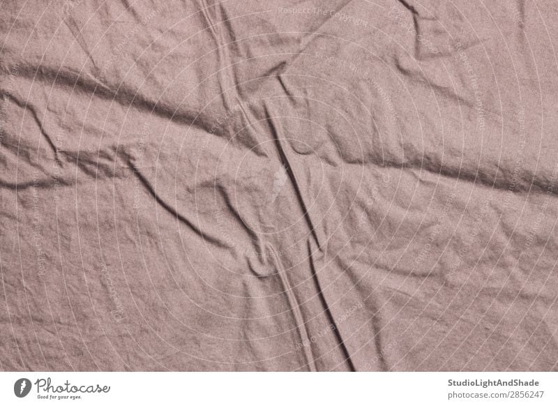 Texture of crumpled bed linen Relaxation Bedroom Cloth Modern Clean Soft Brown Pink Colour Quality Cotton Consistency background Material textile Bedclothes