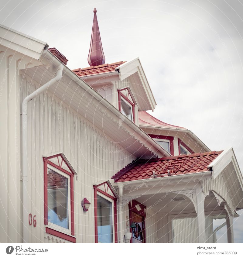 Dream house in red and white Style Vacation & Travel Living or residing Flat (apartment) House (Residential Structure) Architecture Clouds Göteborg Sweden
