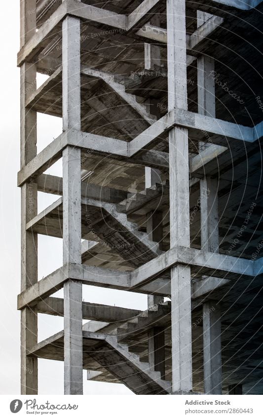 Unfinished building Abstract Architecture Building Built City Concrete Construction Contrast Crisis Facade Frame Framework Gray House (Residential Structure)