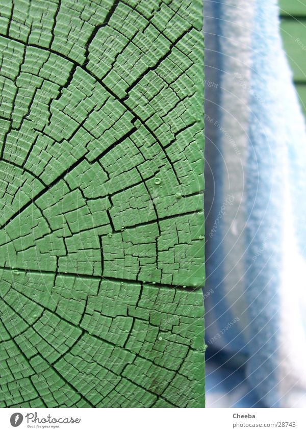 Green and Blue Wood Towel Striped Hard Soft Macro (Extreme close-up) Close-up Crack & Rip & Tear Wood grain