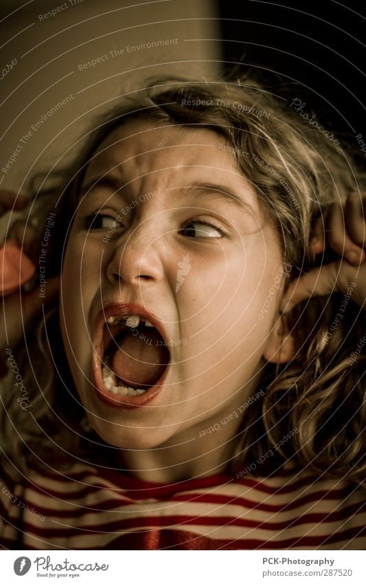 Stop it! Stop it! Feminine Child Toddler Girl Sister Infancy Breathe Listening Scream Argument Threat Crazy Anger Emotions Dream Fear Horror Fear of death