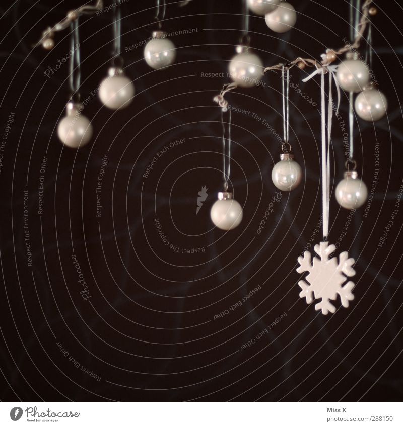 christmas decoration Decoration Christmas & Advent Snow Hang Glittering Glitter Ball Snowflake Snow crystal Sphere Christmas decoration Christmas tree