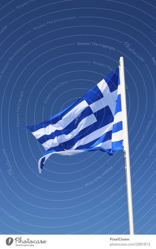 Greece Vacation & Travel Tourism Far-off places Freedom Coast Ocean Island Sport boats Sign Blue Emotions Colour photo