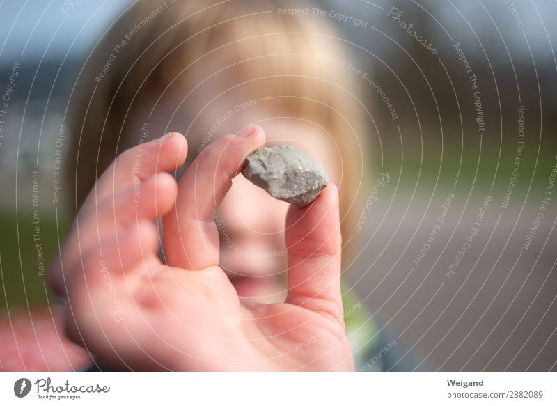 pebble find Summer Kindergarten Child Student Toddler Girl Infancy Youth (Young adults) 1 Human being Natural Gray Stone Pebble Collection Curiosity