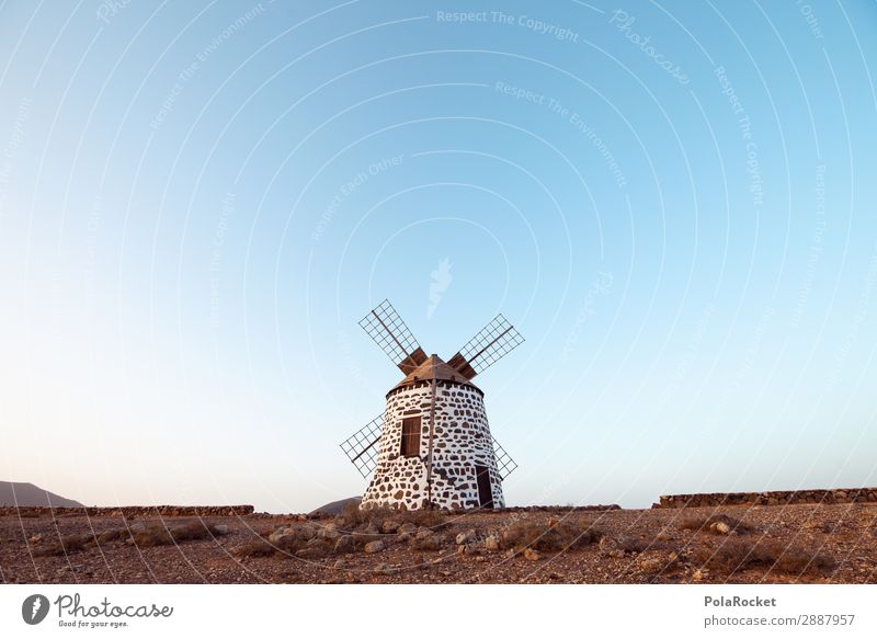 #A# Mill Mill Mill! Environment Wind Esthetic Spain Fuerteventura Windmill Windmill vane Manmade structures Tradition Mediterranean Colour photo Subdued colour