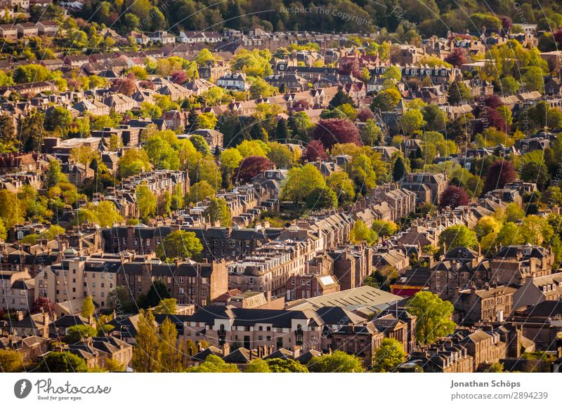 View over residential areas in Edinburgh Vacation & Travel Tourism Far-off places Freedom Hiking Clouds Town Downtown Populated Overpopulated