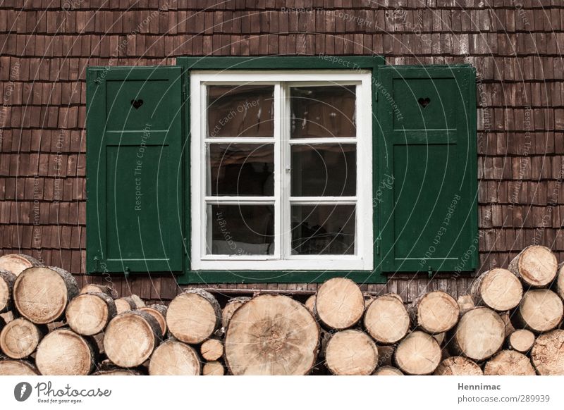 I'm sure winter will come. Flat (apartment) House (Residential Structure) Autumn Hut Building Facade Window Wood Glass Living or residing Old Natural Brown