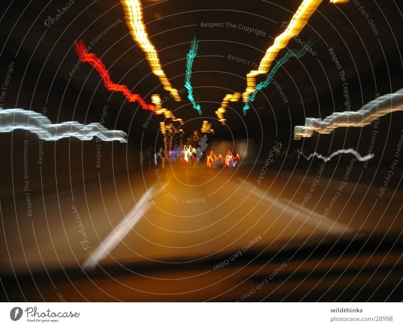Berlin Nights / Berlin by Night Light Tunnel Long exposure Car