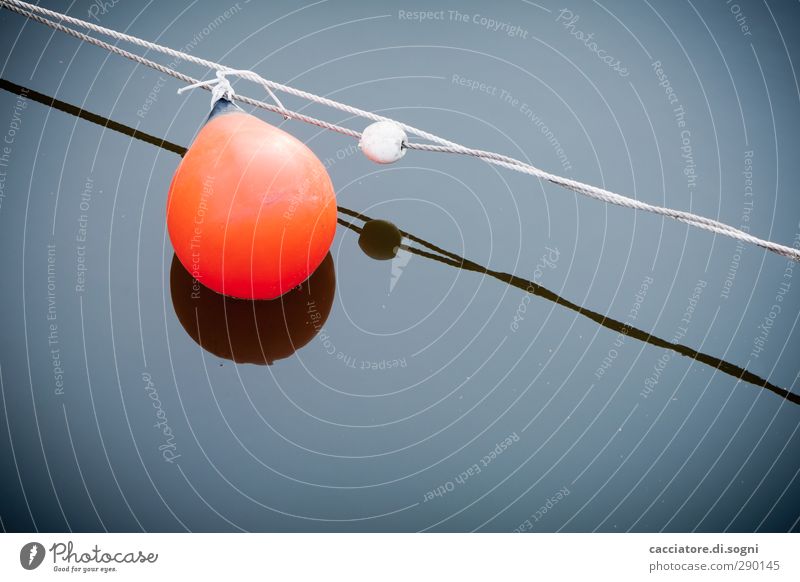 the buoy Water River ok Harbour Buoy Rope Plastic Sphere To hold on Lie Swimming & Bathing Fat Simple Firm Round Blue Orange Safety Serene Calm Endurance