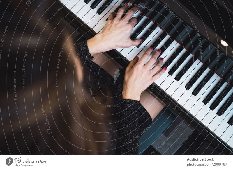 Overhead view of pianist playing piano at home Fiddle Playing Music Violinist Orchestra instrument Classical Musician Hand Musical Human being String