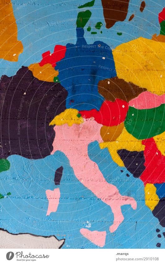 Central Europe Education Wall (barrier) Wall (building) Map Multicoloured Politics and state Geography Physical maps Germany Italy France Netherlands