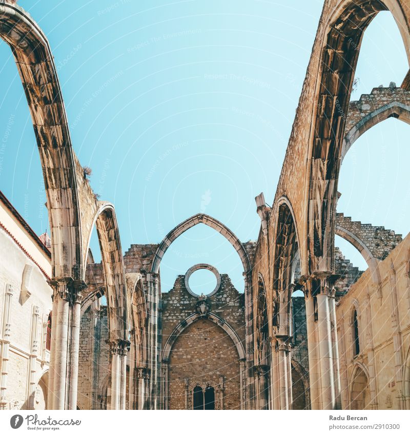 Convent Of Our Lady Of Mount Carmel (Convento da Ordem do Carmo) Is A Gothic Roman Catholic Church Built In 1393 In Lisbon City Of Portugal carmo igreja