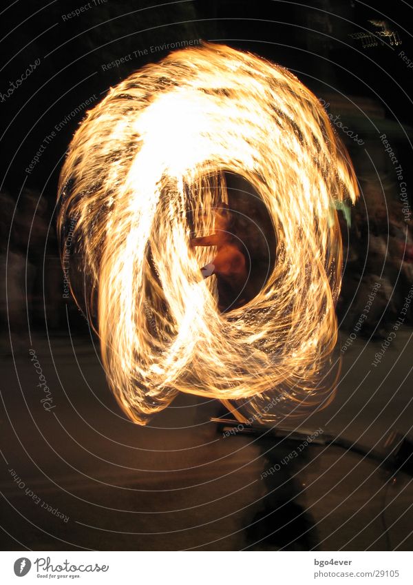 fire performer Dark Long exposure Blaze Human being firepearl Tumbler Feasts & Celebrations Artist
