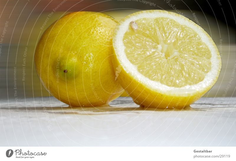 Juicy Lemon Yellow Round Half Vitamin C Healthy Sliced Fresh Juice Formulated Fruit Anger Part