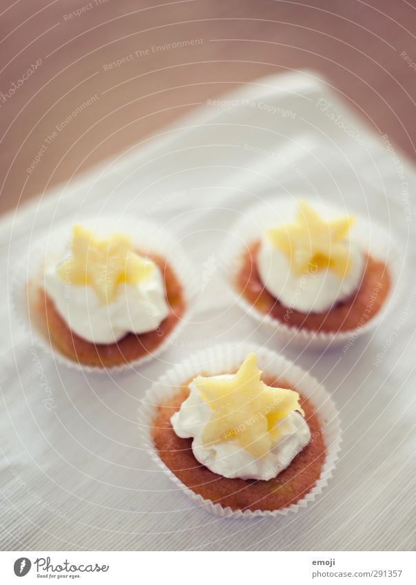 *** Dessert Candy Muffin Cupcake Nutrition Finger food Napkin Delicious Sweet Colour photo Close-up Deserted Copy Space top Neutral Background Day