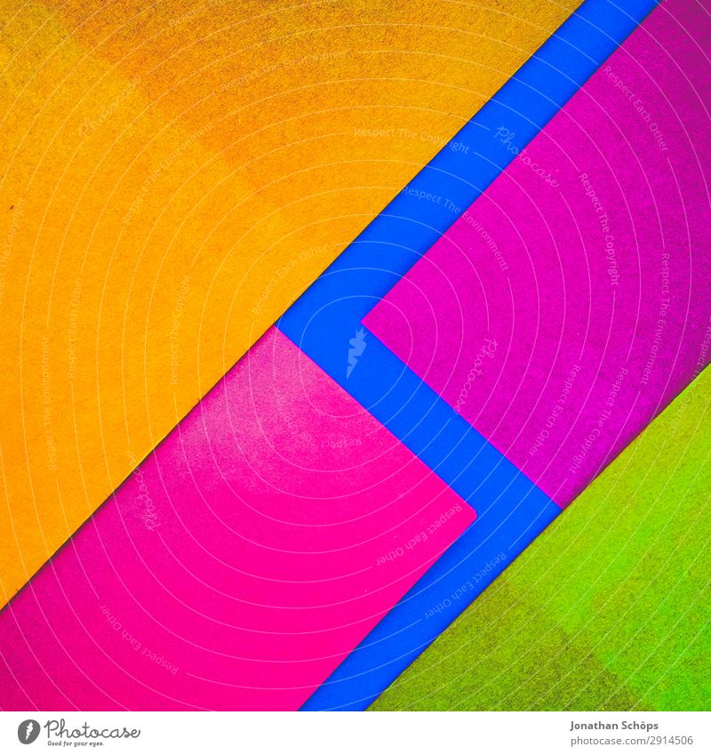 graphic background image made of coloured paper Handicraft Paper Illuminate Simple Blue Yellow Pink Red Background picture Flat Geometry Graphic Flashy